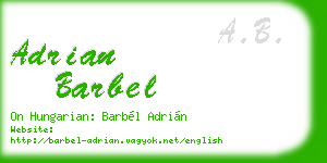 adrian barbel business card